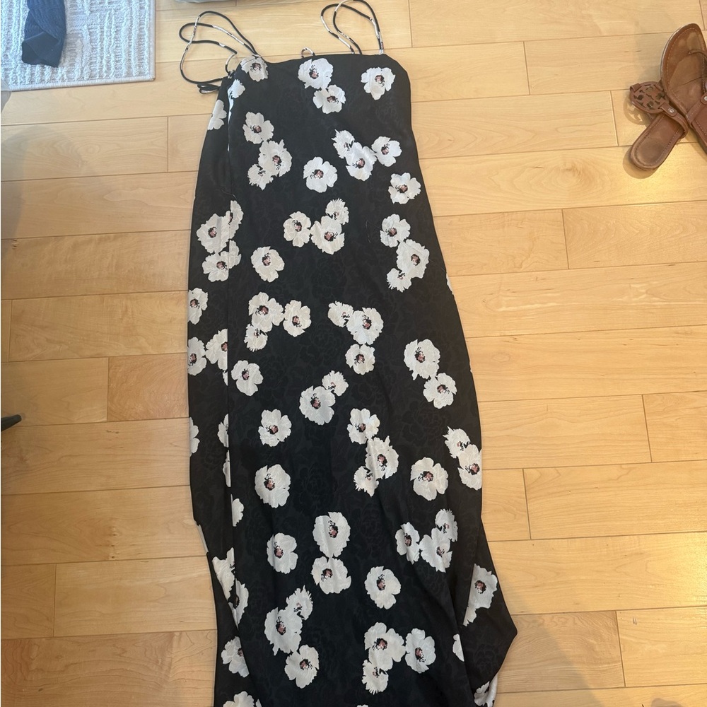 Vici Floral Black and White Maxi Dress